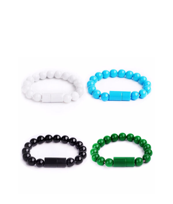 Micro USB2 0 Kreatyf USB Data Sync Oplaadkabel Bead Armbandlader Pure kleur foar iPhone 6