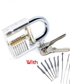 NAIERDI Locksmith Hand Tools Lock Pick Set Transparent Visible Cutaway Practice Padlock With Broken Key Removing 2 510x510 1