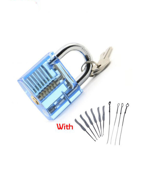 NAIERDI Locksmith Hand Tools Lock Pick Set Transparent Visible Cutaway Practice Padlock With Broken Key Removing 510x510 2