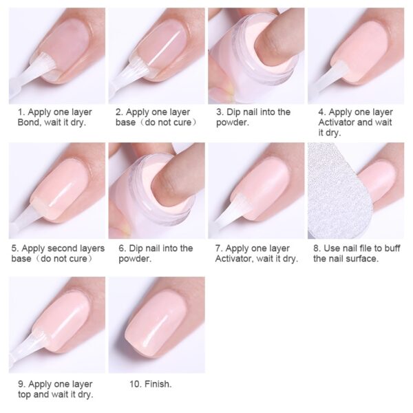 NICOLE DIARY Nail Art Dip Powder Nail Color Natural Dry Without Lamp Nail Dipping System Powder 5