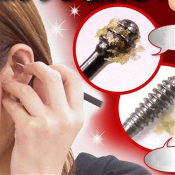 Nuovo 1 pz raccoglitori di cerume per orecchie in acciaio inossidabile raccoglitori di cera per rimozione di curette detergente per la cura dell'orecchio