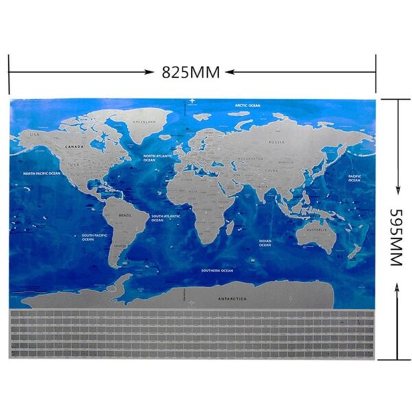 New Design Ocean Deluxe Scratch Maps Wall Stickers Luxury Edition Ocean World Map Wall Decor Best 2