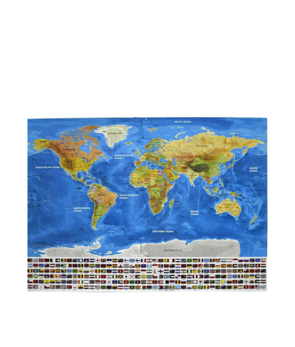Bag-ong Disenyo sa Ocean Deluxe Scratch Maps Wall Stickers nga Luxury Edition sa World World Map Wall Decor Labing 6