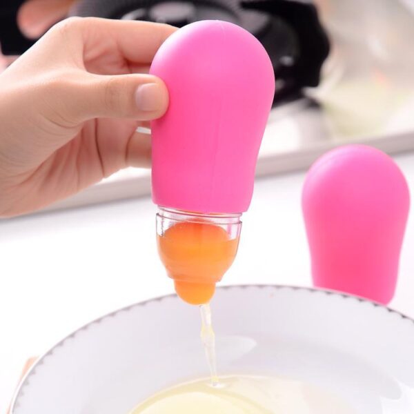 Zida Zatsopano Zam'khichini Silicone Egg Yolk Separator Easy Egg Suction Divider Cooking Tools 1