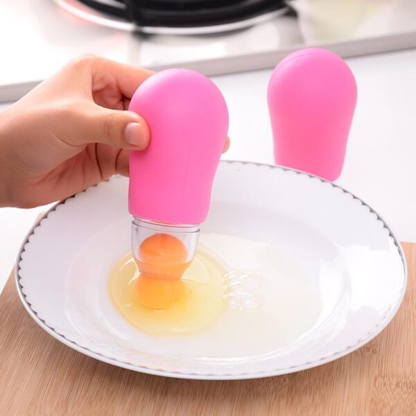 Ngwa kichin ọhụrụ Silicone Egg Yolk Separator Easy Suction Divier Divier Devices nri nri 3