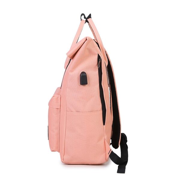 New Women External USB Charge Backpack Canvas Backpack Male Mochila Escolar Girls Laptop Backpack School Bags 3