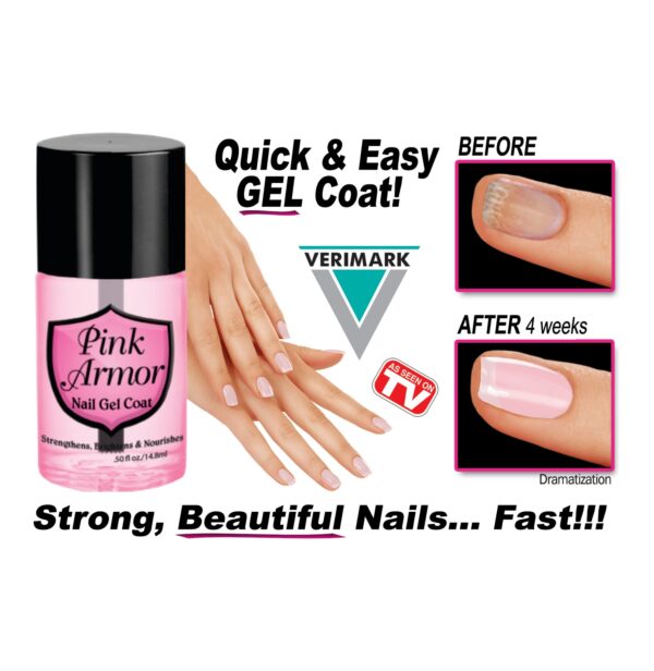 Pink Armor Nail Gel Growth Formula Treatments Nail Coat 0 50 Fluid Ounce 1