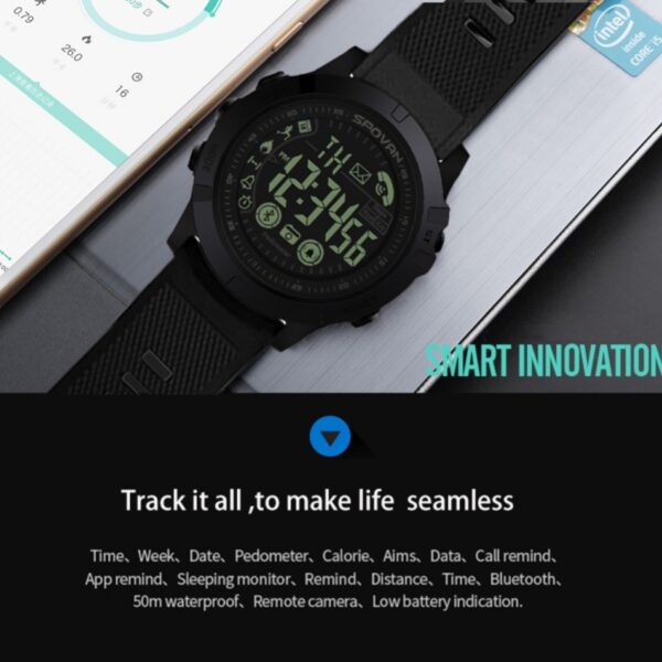Pop Men Smart Watch Military Style Fitness Tracker Pedometer smartwatch Remote Camera Grade Super Tough Smart 5