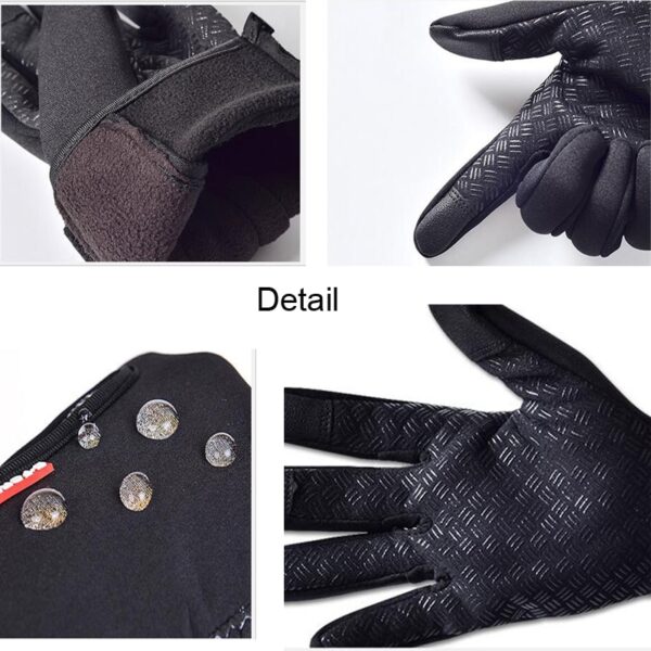 Queshark 5 Asian sizes Men Women Kids Ski Gloves Winter Warm Skiing Gloves Outdoor Touch Screen 4