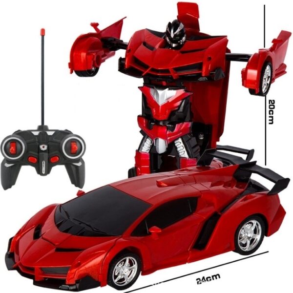 Rc Transformer 2 in 1 RC Car Driving Sports Cars drive Transformation Robots Models Remote Control 1