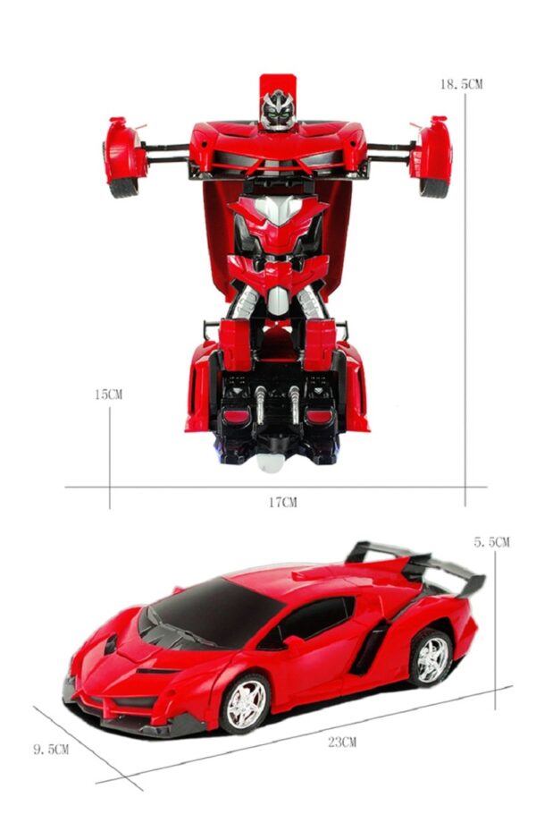 Ang Rc Transformer 2 sa 1 RC Car Driving Sports Cars nagmaneho sa mga Transformation Robots Model nga Remote Control 4
