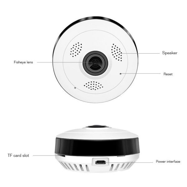 SHRXY 360 ഡിഗ്രി പനോരമിക് വൈഡ് ആംഗിൾ MINI Cctv ക്യാമറ 1080P HD വയർലെസ്സ് സ്മാർട്ട് IP ക്യാമറ ഫിഷെയ് 2