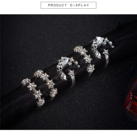 Antique Silver Geometric Finger Joint Ring - image 5