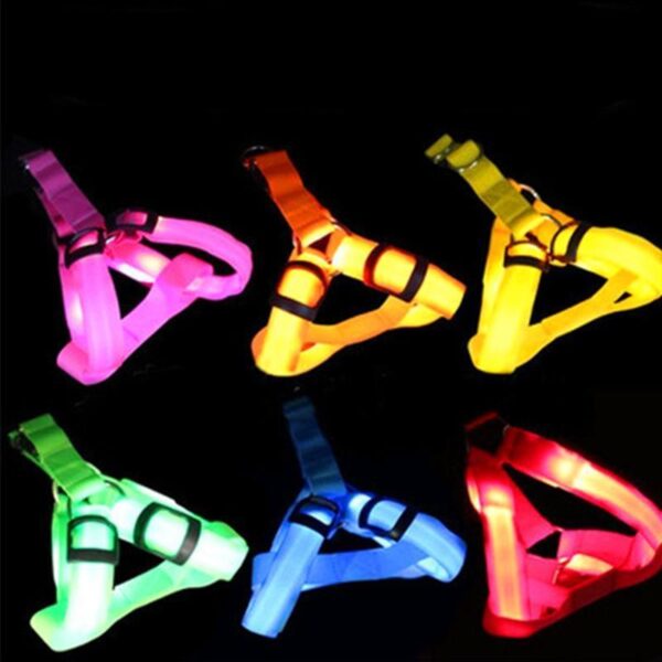 cool nylon led dog harness for small and large dogs 6 colors available 2525120397408