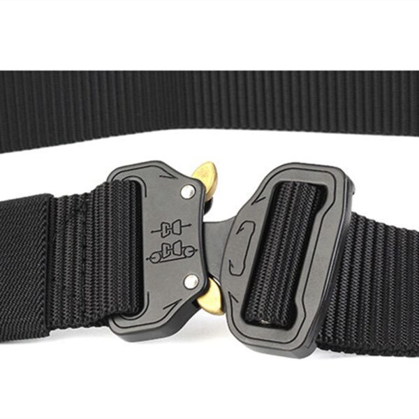 125 145 CM Longè Taktik Belt Militè Nylon Belt Gason Lame Style Belt Metal Bouk Cinturon Kalite 1