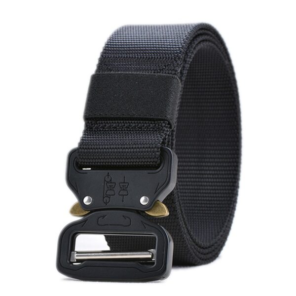 125 145 CM Longè Taktik Belt Militè Nylon Belt Gason Lame Style Belt Metal Bouk Cinturon Kalite 3