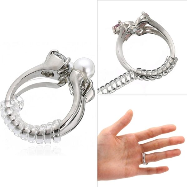 12pcs Vintage Spiral Based Ring Size Adjuster Shellhard Guard Tightener Reducer Reducer Zida Zodzikongoletsera Zigawo