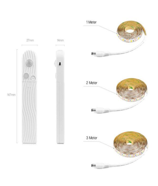 1m 2m 3m Wireless PIR Motion Sensor LED Bed Closet Gabii nga kahayag 5V ​​2835 LED Strip 1 800x800 1