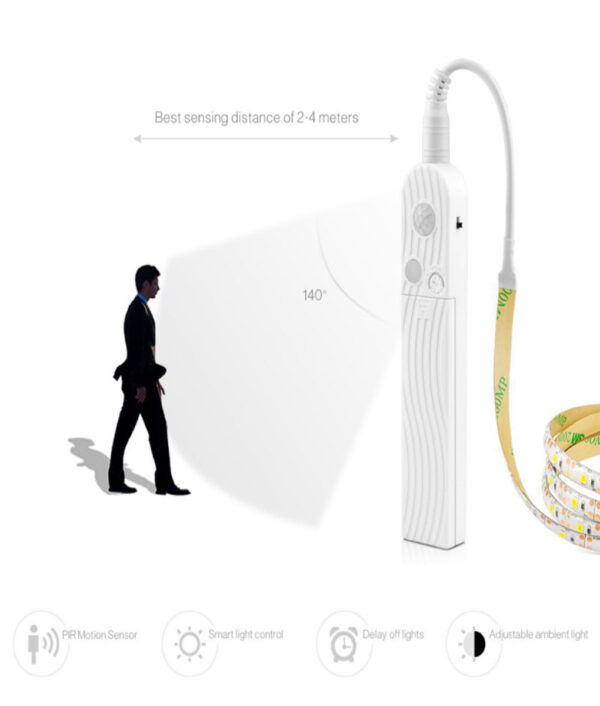 1m 2m 3m Wireless PIR Motion Sensor LED Bed Closet Night light 5V 2835 LED Strip 2 800x800 1