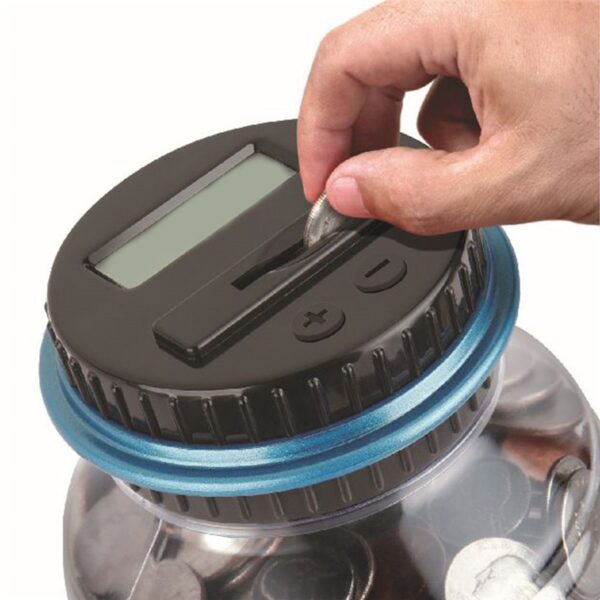 2 5L Piggy Bank Counter Coin Electronic Digital LCD Counting Coin Money Saving Box Jar Coins 1