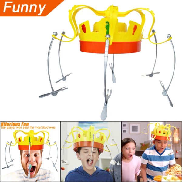2018 Toy kids Family Novel Chow Crown Game Musical Spinning Crown Snacks Food Party Toy Child 1