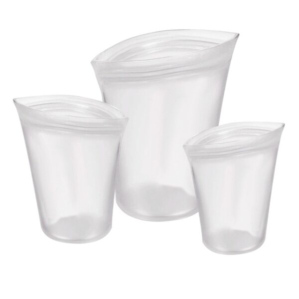 3 Pcs Reusable Silicone Food Bags Zip Top Leakproof Containers Stand Up Zip Shut Bag 2..jpg 640x640 2