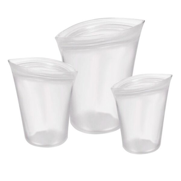 3 pcs enwere ike ijikwa akpa nchekwa nri Silicone zip Top Leakproof Containers kwụlitere akpa zip mechiri 2.jpg 640x640 2