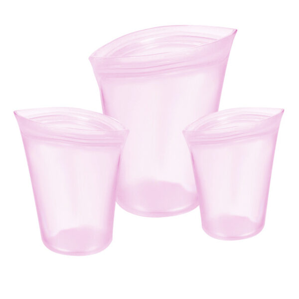 3 pcs enwere ike ijikwa akpa nchekwa nri Silicone zip Top Leakproof Containers kwụlitere akpa zip mechiri 3.jpg 640x640 3