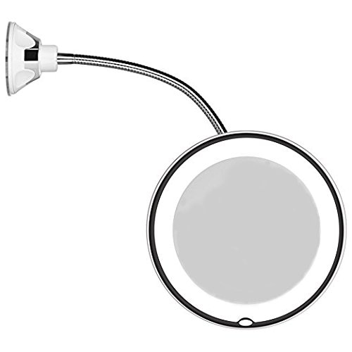 360 Swivel 10x Magnifying Bright LED Lighted Makeup Mirror Adjustable Flexible Bendable Gooseneck Wall Mounted Bathroom 2