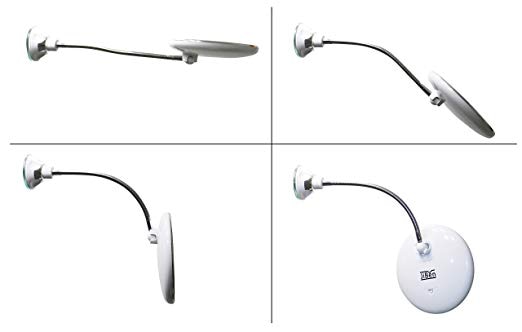 360 Swivel 10x Magnifying Bright LED Lighted Makeup Mirror Adjustable Flexible Bendable Gooseneck Wall Mounted Bathroom 4