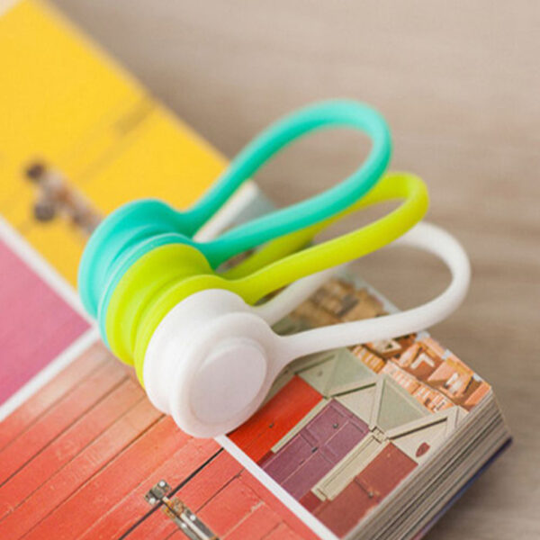 3pcs pack Cute Magnet Earphone Cable Holder Clips Korean Kawaii Stationary Cord Winder Organizer Desk Accessory 2 2