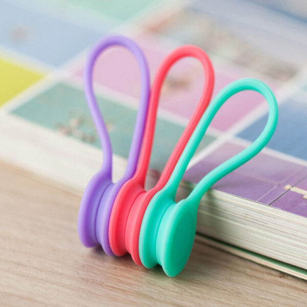3pcs pack Cute Magnet Earphone Cable Holder Clips Korean Kawaii Stationary Cord Winder Organizer Desk Accessory 3 2