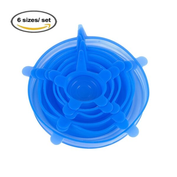 6Pcs Set Universal Silicone Stretch Lids Vacuum Seal Suction Cover Sealer Bowl Pot Silicone Cover kusina 1.jpg 640x640 1