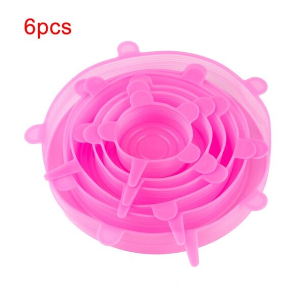 6Pcs Set Universal Silicone Stretch Lids Vacuum Seal Suction Cover Sealer Bowl Pot Silicone Cover kitchen 2.jpg 640x640 2