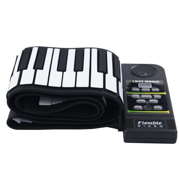 88 Key Electronic Piano Keyboard Silicon Flexible Roll Up Piano with Loud Speaker Wish US Plug 2