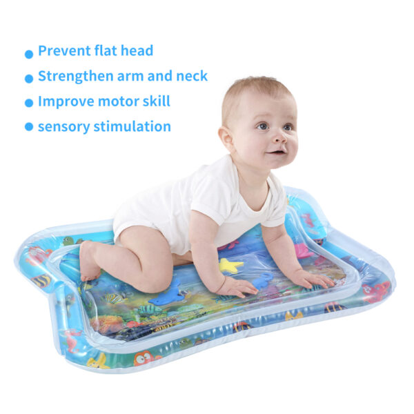 Baby Kids water play mat Inflatable Infant Tummy Time Playmat Toddler Fun Activity Play Center to 8