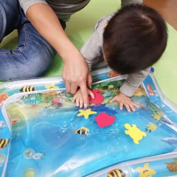 Baby Kids water play mat Inflatable Infant Tummy Time Playmat Toddler Fun Activity Play Center to 9