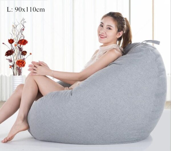 Bean Bag Sofa Cover No Filler Living Room Bedroom Sofa Bed Lazy Casual Tatami Beanbag