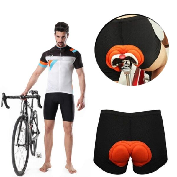 Pantaloni scurți de ciclism pentru biciclete Unisex negru Ciclism pentru biciclete Lenjerie de corp confortabilă Gel de burete 3D Pantaloni scurți pentru biciclete 5