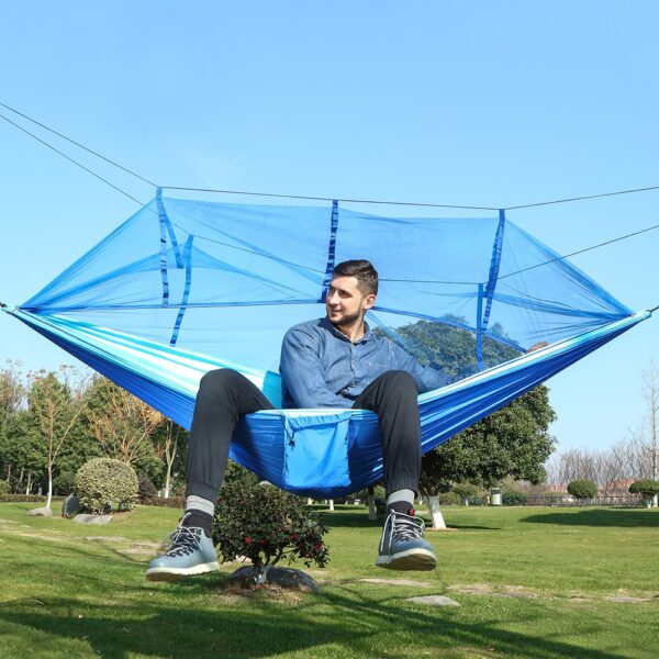 Drop Shipping Portable Mosquito Net Hammock Tent With Adjustable Straps And Carabiners Large Stocking 21 Colors 1