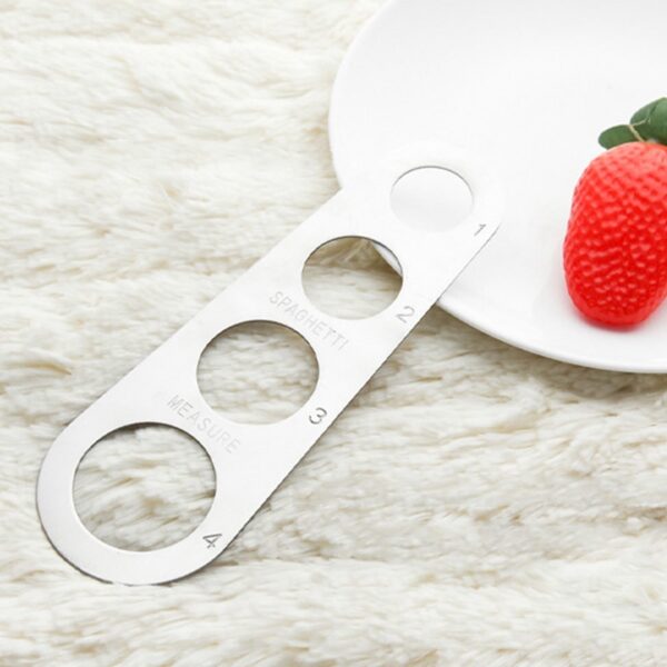 Easy Clearing Pasta Ruler Measuring Tool 4 Serving Portion Stainless Steel Spaghetti Measurer Cooking Supplies Control