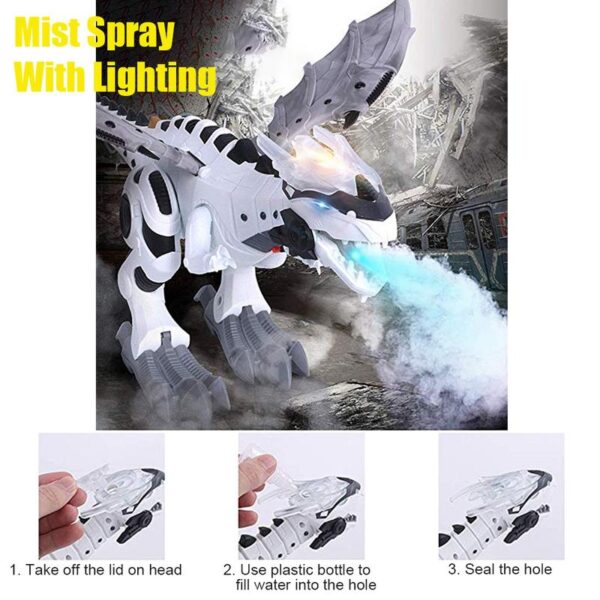 Electric Dinosaurs Model Toys Walking Spray Dinosaur Robot With Light Sound Swing Simulation Dinosaur Toy For 2