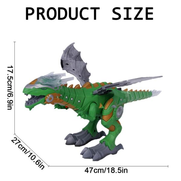 Dinosaurio elektrikoen eredu jostailuak Ibiltzeko Spray Dinosauro Robot Soinu Argiarekin Swing Simulazio Dinosauro Jostailua 5