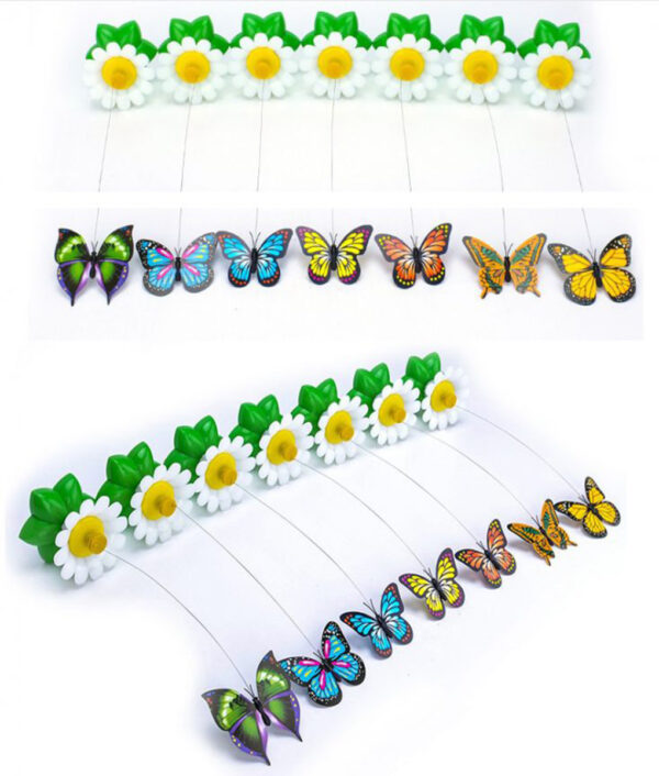 Mariposa colorida giratoria eléctrica, perro divertido, juguetes para gatos, pájaro, asiento para mascotas, juguete para rascar para gato, gatito 1 734x800 1