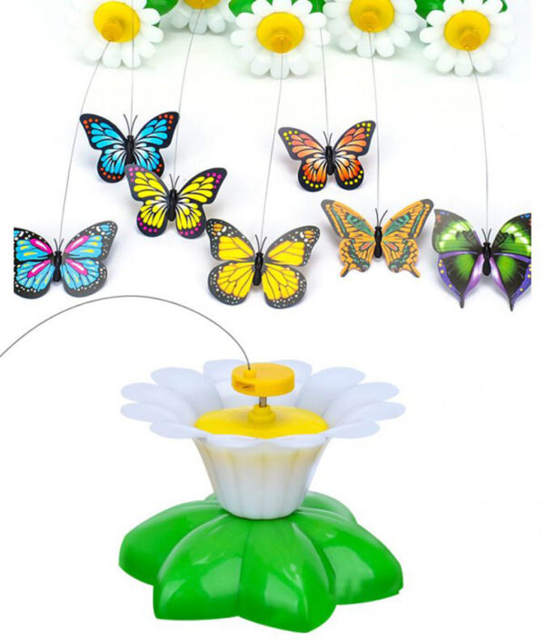 Mariposa colorida giratoria eléctrica, perro divertido, juguetes para gatos, pájaro, asiento para mascotas, juguete para rascar para gato, gatito 2 673x800 1