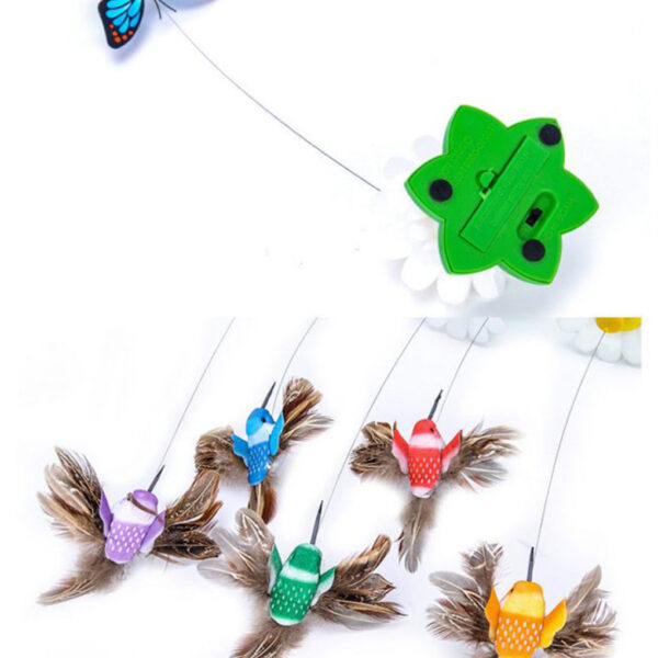 Electric Rotating Colorful Butterfly Funny dog Cat Toys bird Pet Seat Scratch Toy For Cat Kitten 3 655x800 1