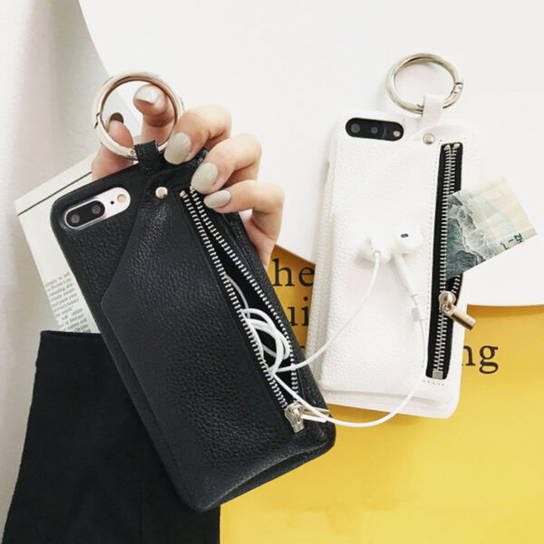 Fashion Litchi PU Leather Zipper Wallet Case for iPhone XS Max X XR XS for iPhone 1