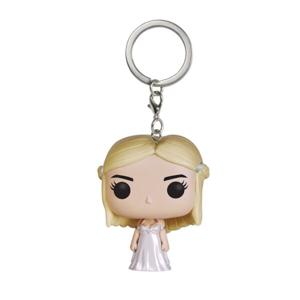 Game of Thrones Keychain Q Version Doll Daenerys Targaryen Drogon Jon Snow Car Key Chain Pendant 1