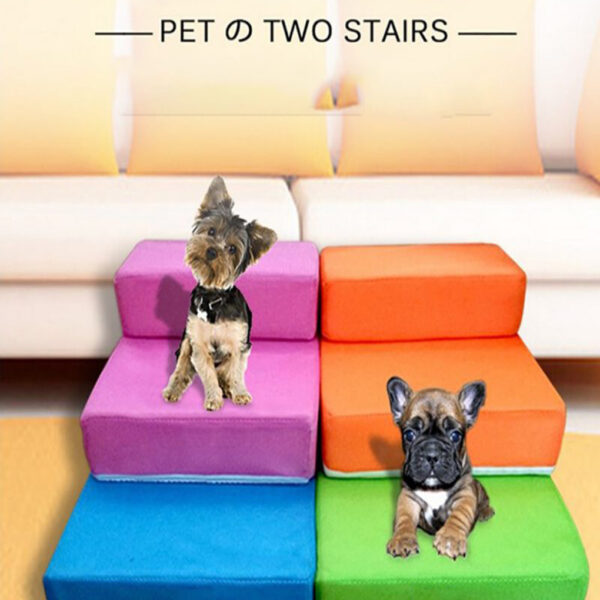ISHOWTIENDA Breathable Mesh Foldable Pet Stairs Detachable Pet Bed Stairs Dog Ramp 2 Steps Ladder for 800x800 1