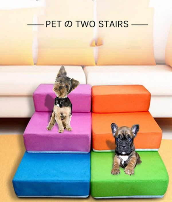 ISHOWTIENDA Breathable Mesh Foldable Pet Stairs Detachable Pet Bed Stairs Dog Ramp 2 Steps Ladder for 800x800 1